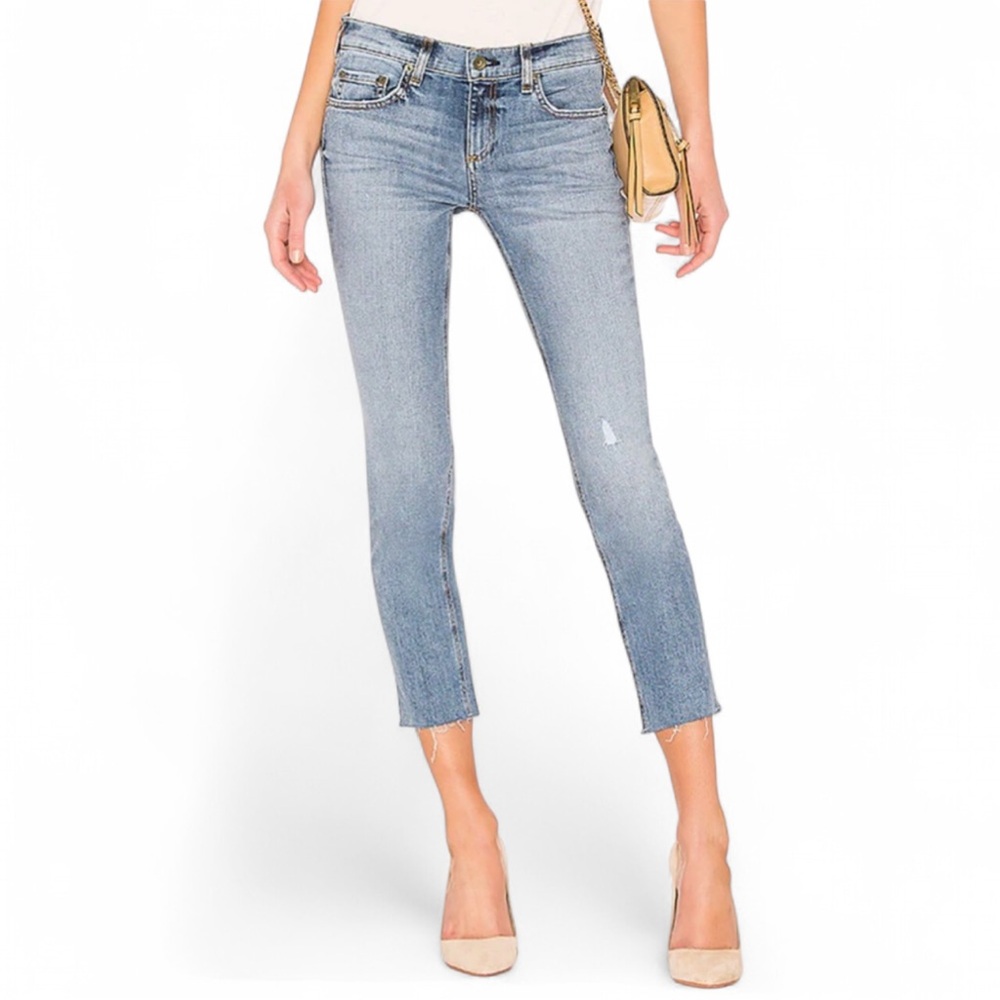 rag & bone Light Blue Cropped Ankle Jeans